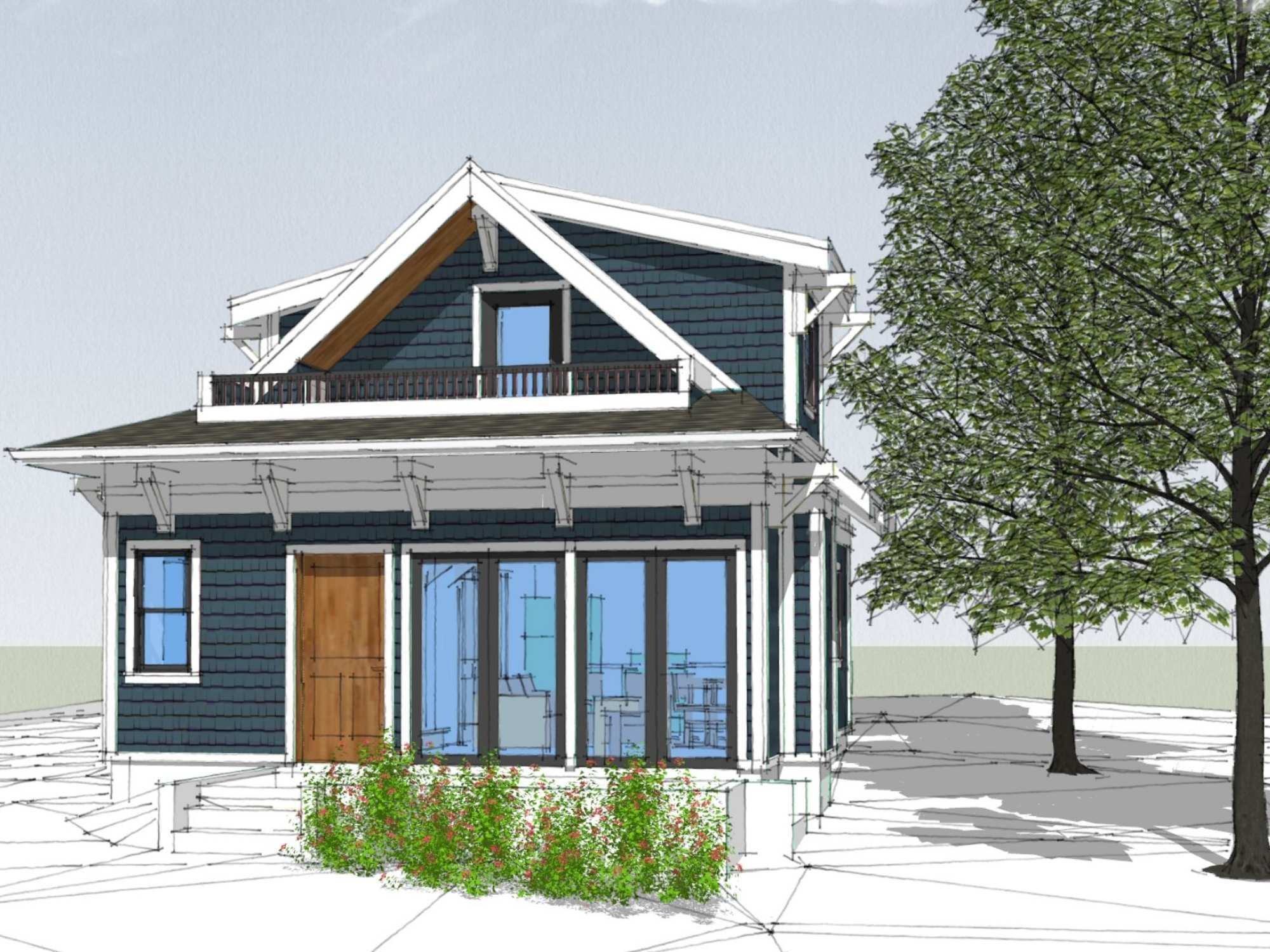 Conceptual Image of a Laneway built in Greater Vancouver, BC